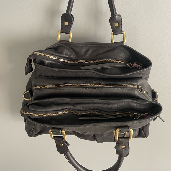 Sorial Leather Handbag w/ Detachable Shoulder Strap - Picture 5 of 16